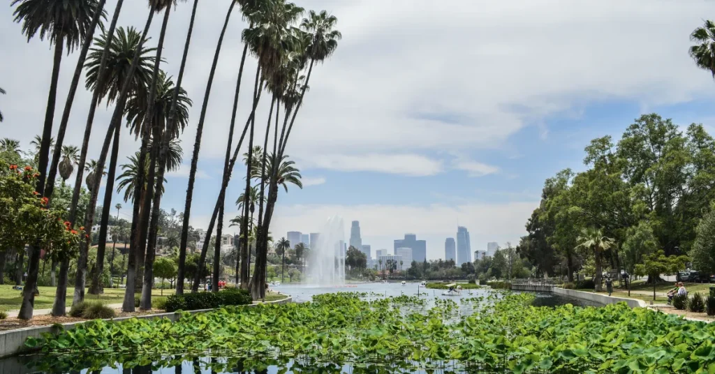 Visiting Echo Park Lake